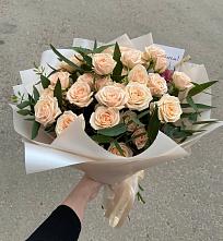 Букет Кремовые розы Латте в Крапивинском
