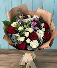 Букет цветов из:  Розы и Альстромерии в Крапивинском