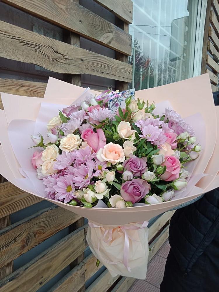 Букет цветов из: Розы и Хризантемы в Крапивинском