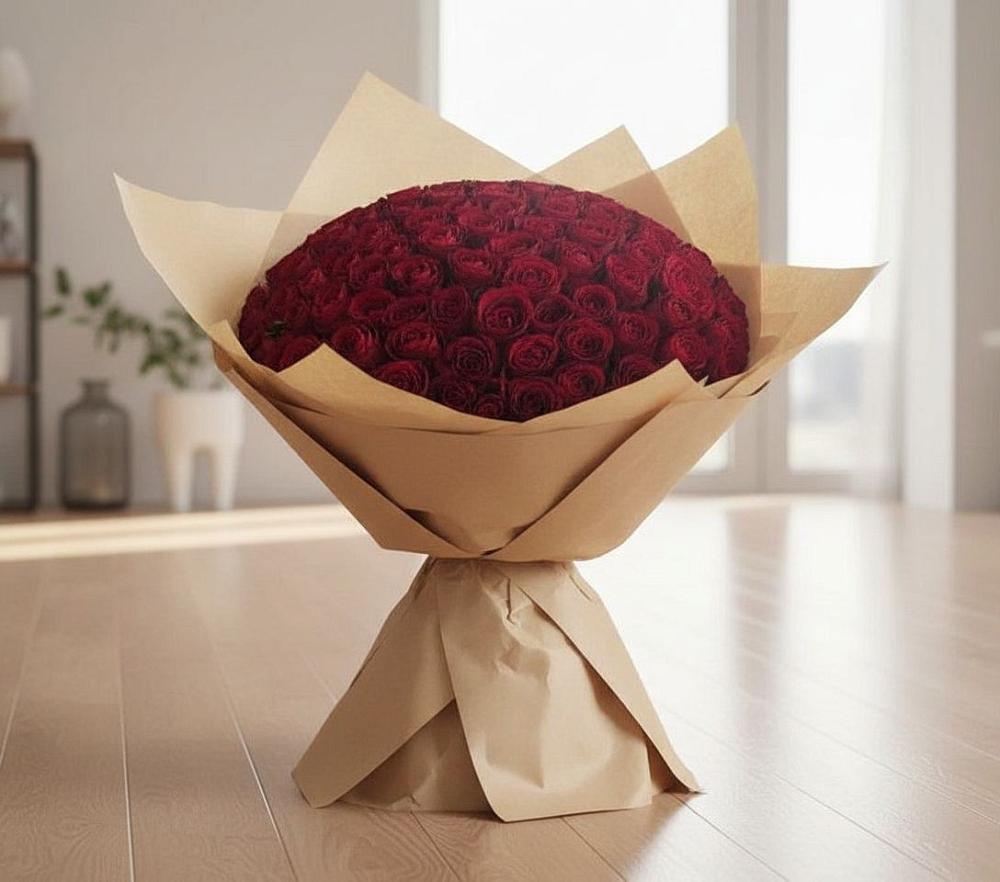 Букет 101 Красная роза в Крапивинском