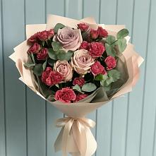 Букет цветов из:  Гвоздики и Розы в Крапивинском
