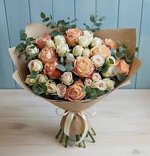 Букет цветов из:  Альстромерии и Розы в Крапивинском