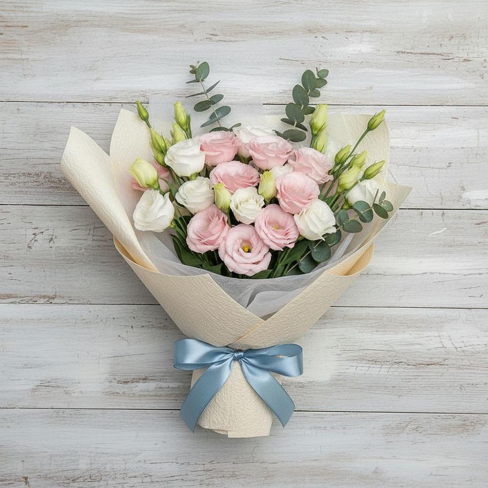 Букет цветов из: Лизиантусы в Крапивинском